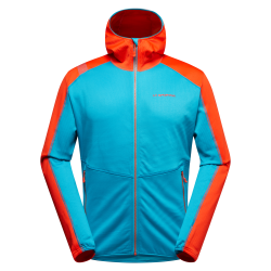 Mikina LA SPORTIVA Upendo Hoody M tropical blue/cherry tomato